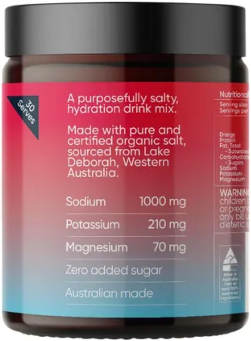 Sodii Everyday Hydration Salts, Salty Raspberry Flavour 180G