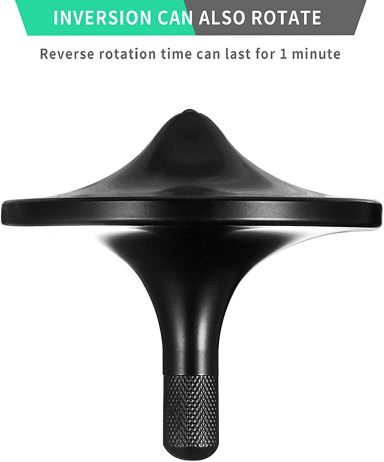 Stainless Steel Spinning Top, Premium Exquisite Perfect Balance Well Made Metal Desk EDC Little Fidget Toy, Spin Long Time over 5 Minutes, Great Value (Black, Medium Diameter 29Mm) image number 5