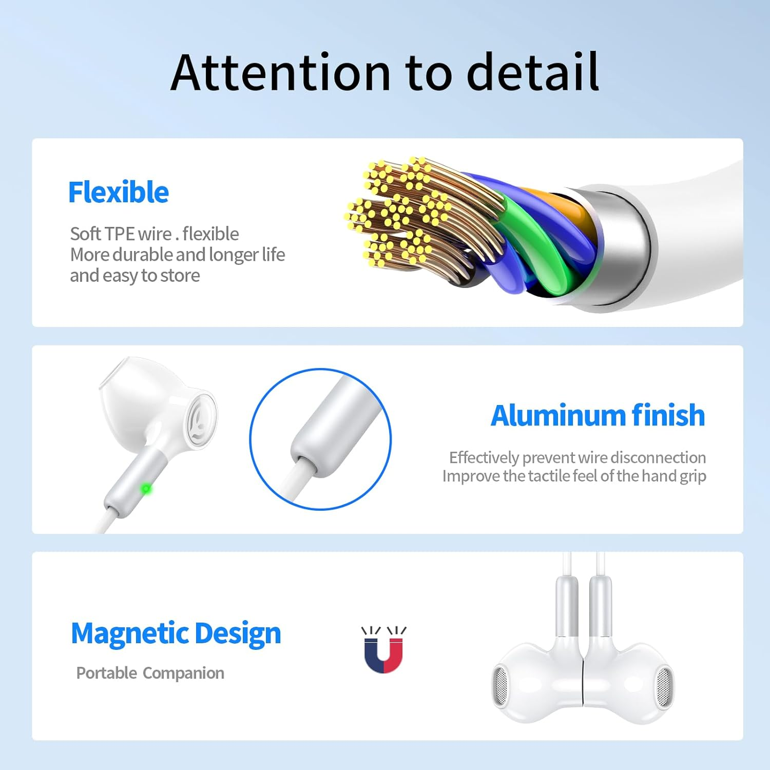 USB C Headphones for Samsung USB C Earphones with Microphone In-Ear Headphones Wired Earbuds USB Type C Earphones for Galaxy S23 Ultra S22 S21 FE S20 A53 A54 A34 Iphone 15 Pro Max Ipad Pro Pixel 8 7 6 - Black image number 7