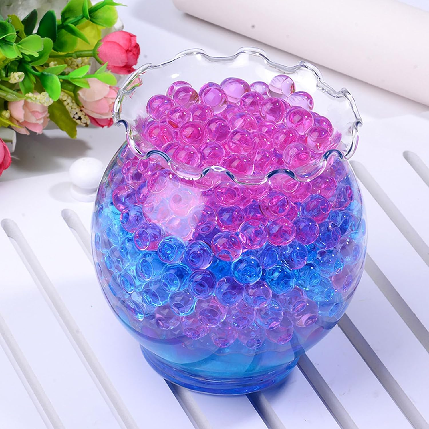 60,000 Pcs Water Gel Beads Non Toxic,Growing Balls for Vases,Kit for Filler, Plant, Wedding and Home Decoration image number 2