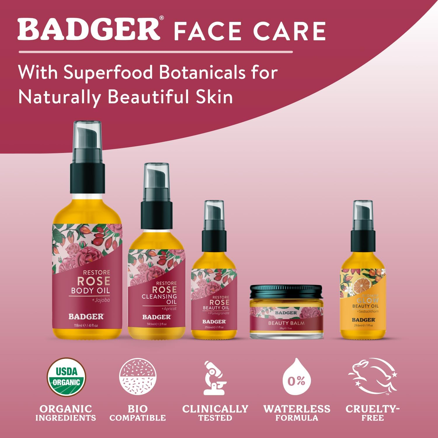 Badger - Beauty Balm Damascus Rose - 1 Oz. image number 1