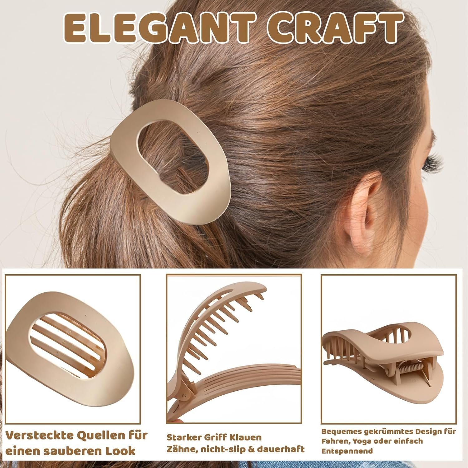 Women'S Hair Clips, Dandruff Comb and Hair Clip, Flat, Pack of 10 Flat Hair Clips for Scalp Care, Ideal for Travel and Daily Hair Care image number 3