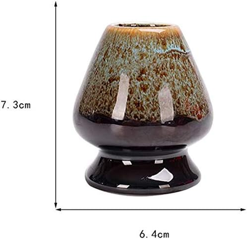 Matcha Whisk Holder Matcha Chasen Whisk Stand Ceramic Holder Fit for Traditional Japanese Tea Ceremony Starter (Kiln Turns Blue)
