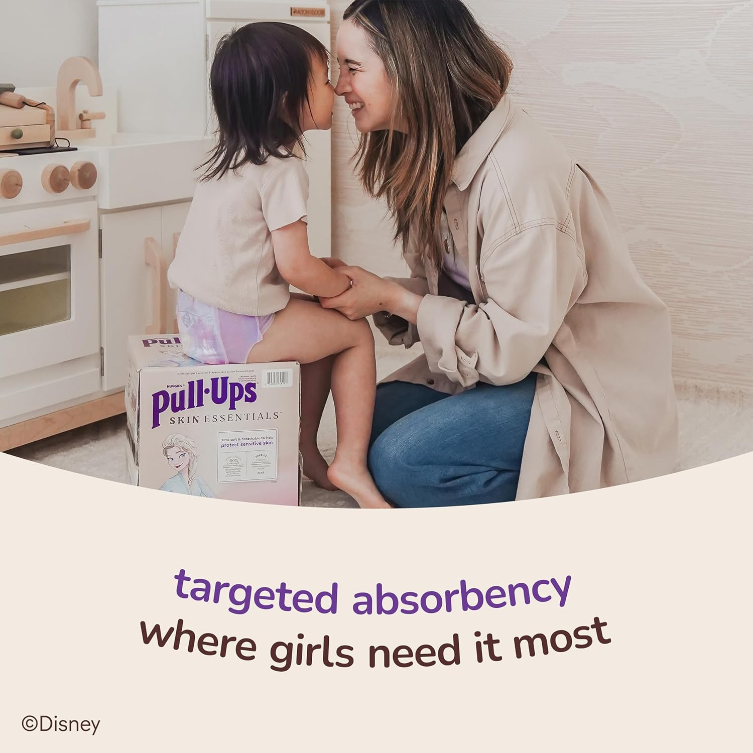 Pull-Ups Girls' Skin Essentials Potty Training Pants, Training Underwear, 4T-5T (38-50 Lbs), 14 Ct