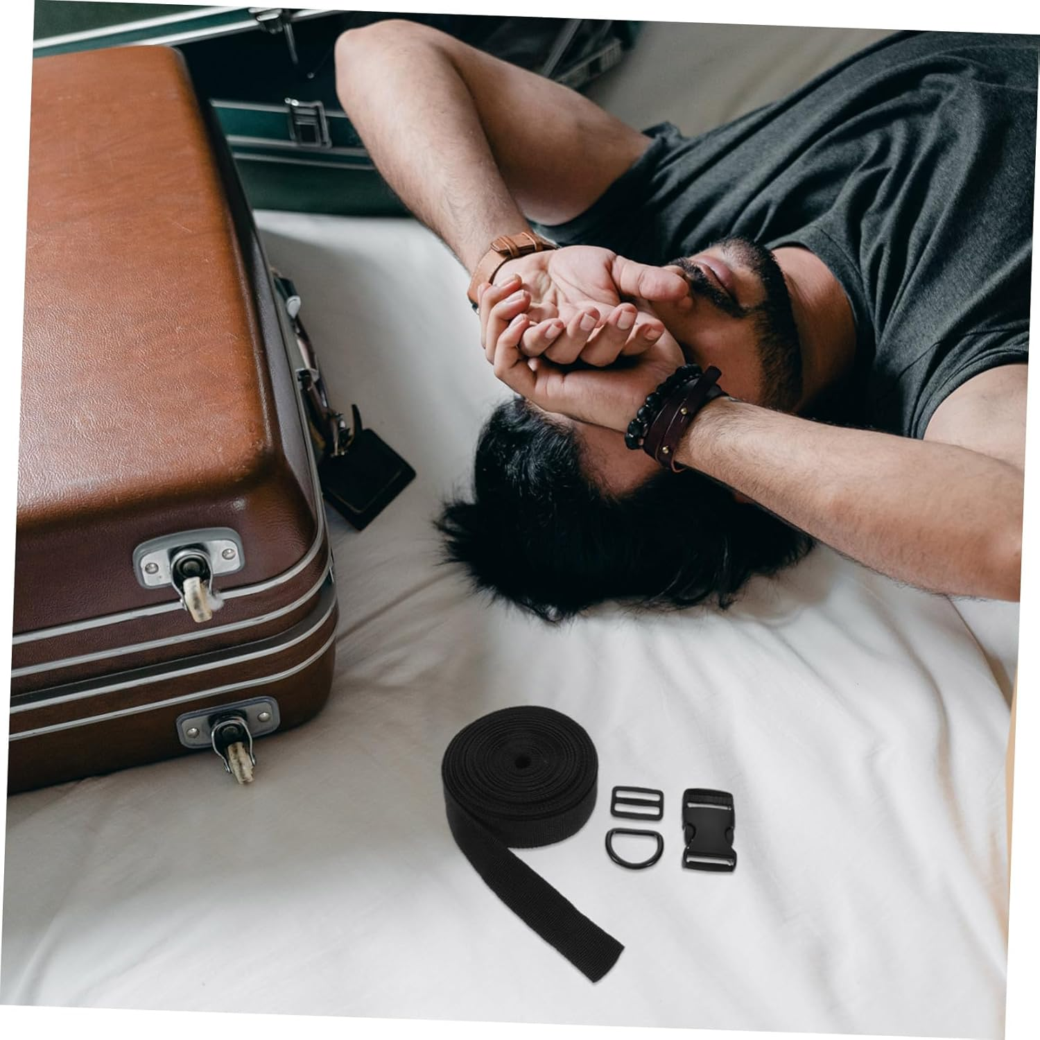 MUELODSIC Backpack Repair Kit of Adjustable Straps Quick Side Release Plastic Buckles for Luggage image number 1