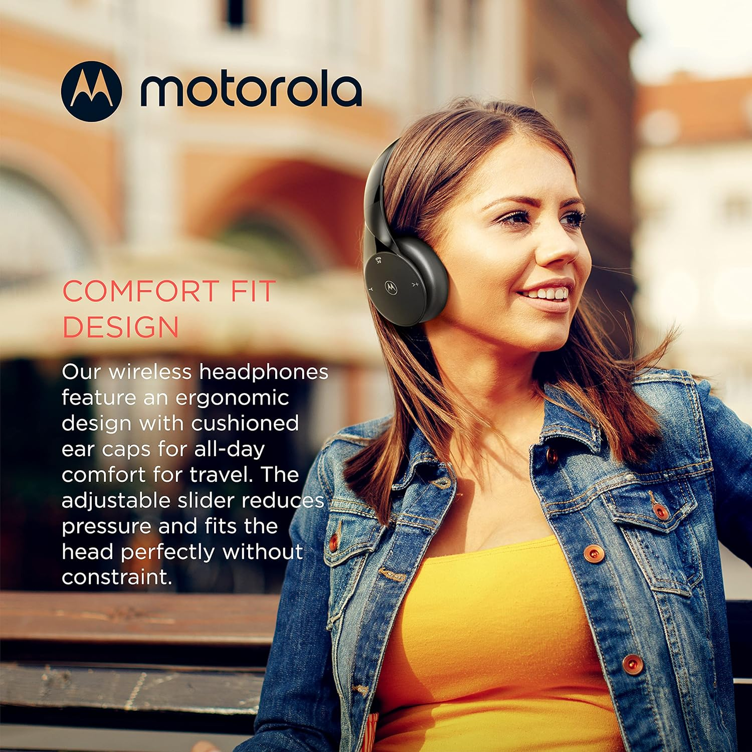 Onear Wireless Motorola Pulse Escape Wireless over Ear Headphones, Black, (PULSEESCAPEBLK) image number 4