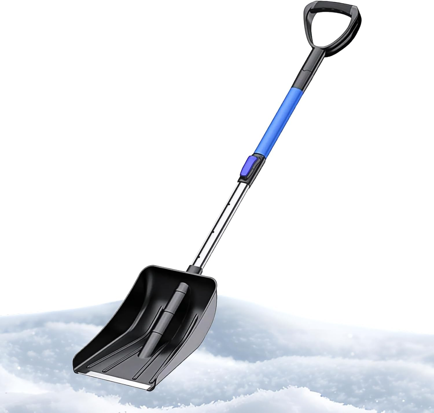 Snow Shovel | Telescopic Ergonomic Adjustable Gardening Supplies | Snow Plow Shovel - for Cleaning Winter Walkway Pathway Yard Courtyard Home Garden Lawn Outdoor Garage Truck Vehicle image number 5