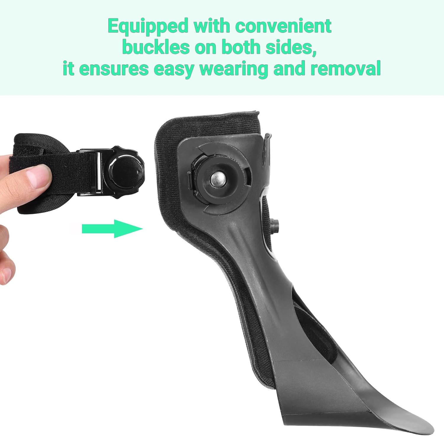 Ankle Foot Orthosis Brace for Foot Drop,Afo Ankle Brace Foot up Stabilizer for Hemiplegia, Ankle Support Shoes Walking for Stroke Rehab Training at Home (L, LEFT) image number 6