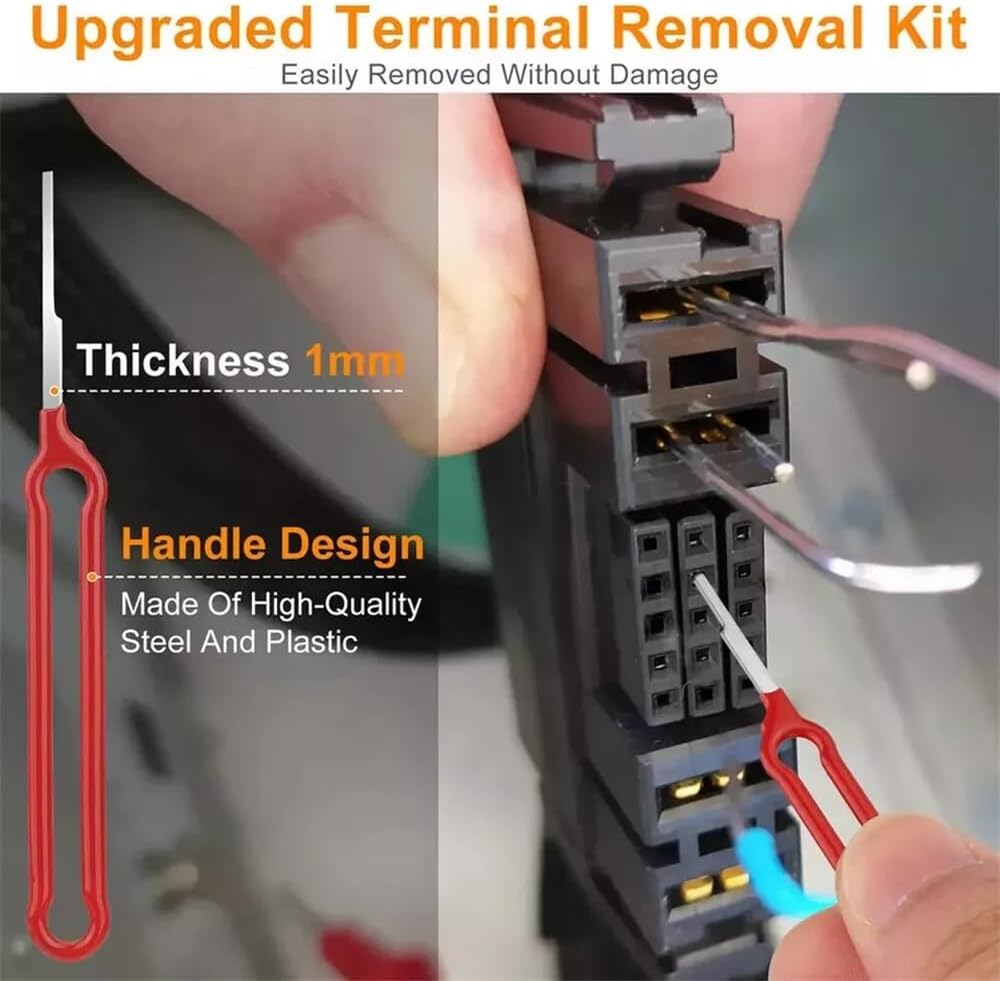 41Pcs Car Terminal Removal Tool Kit Wire Connector Pin Release Extractor Puller image number 1