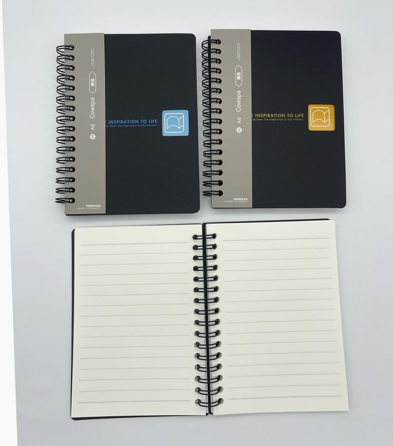A6 Spiral Lined Notebook, Wirebound, 80 Pages, Extra White Thickness Paper image number 1