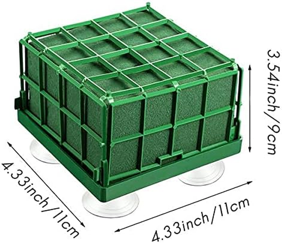 Hcskoss 6 Pack Flower Foam Cage Florist Foam Floral Foam Stand Flower Foam Cage with Suction Cup for Wedding Decoration Table Centerpiece Arrangement for Flowers