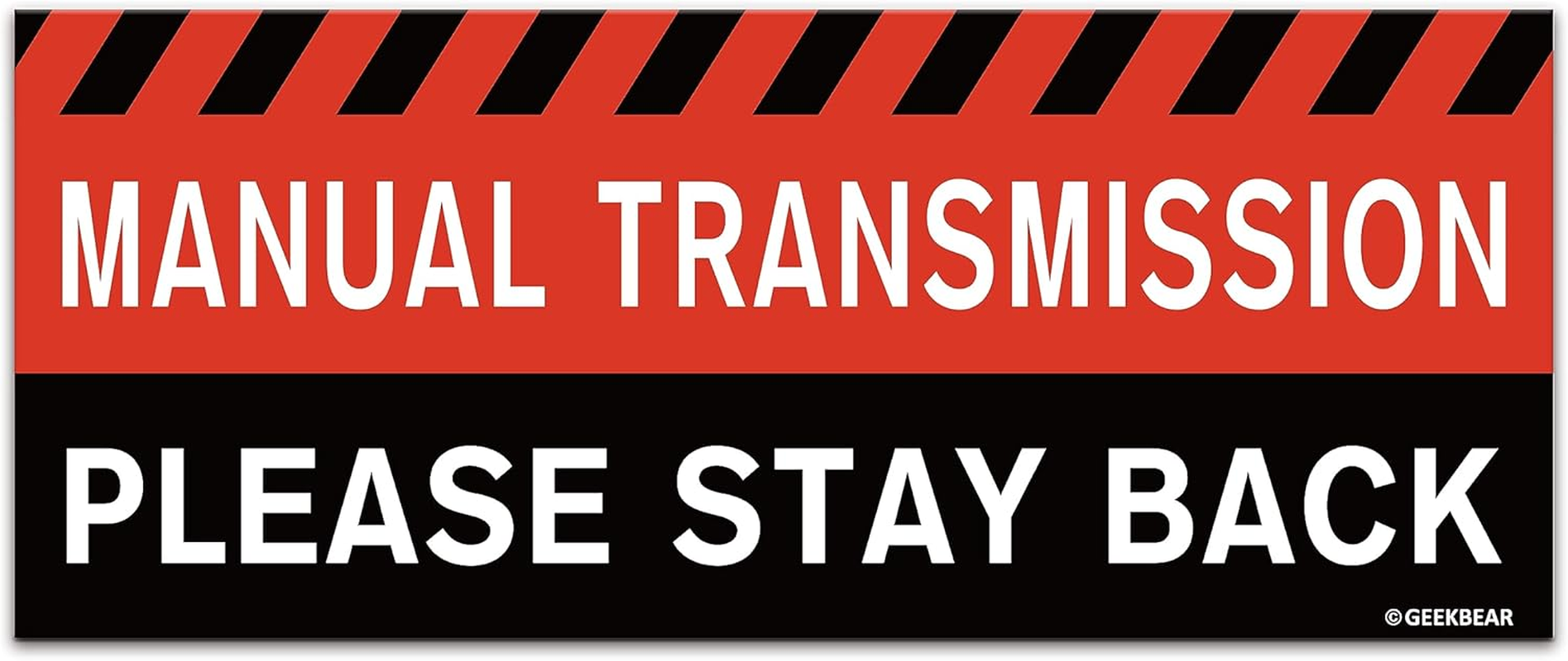 GEEKBEAR Manual Transmission Car Magnet (Red, 1 Pack)