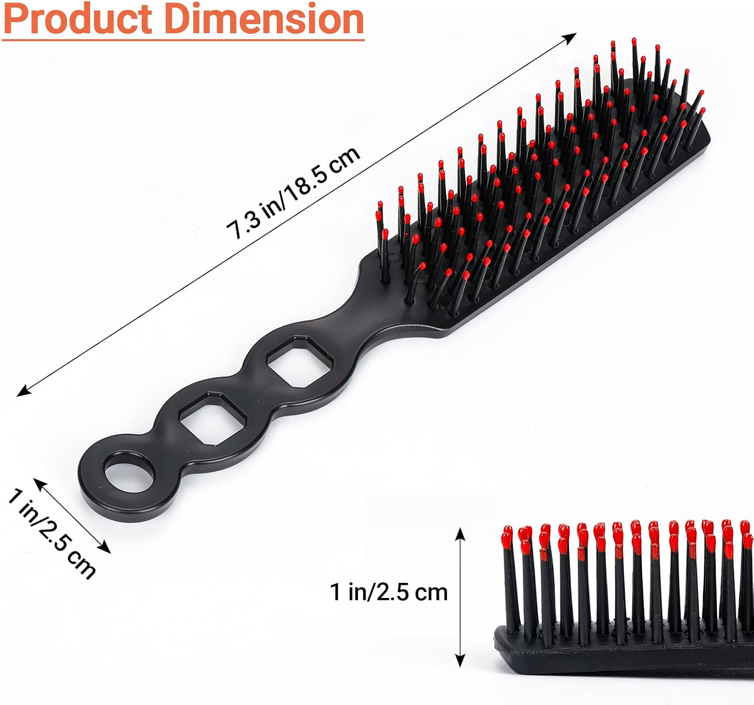 100 Packs Bulk Hair Brushes for Homeless, anti Entangling Hair Brushes anti Static Massage Combs, Disposable Plastic Hairbrush Suitable Shelter Hotel Nursing Home Charity Church -Individually Wrapped image number 2