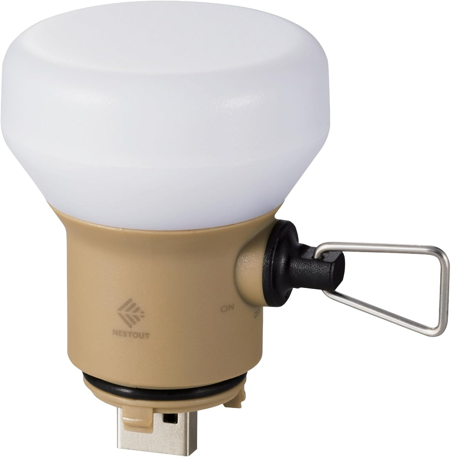 ELECOM NESTOUT Outdoor Camping LED Panel Flashlight W/Mini Tripod, Dimmable USB Powered LED Light, IP44 Water Dust Resistant, 30-1000 Lumen, Portable Lantern for NESTOUT Power Bank, Black (Flash-1)