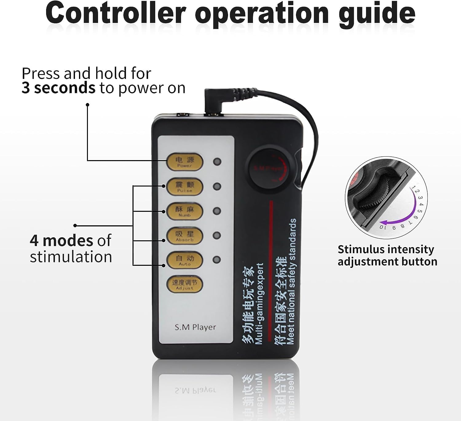 Electro Shock Penis Ring Estim Sex Penis Cock Hode Ring Stimulator Vibration Penis Sleeve for SM Sex Toys Adult Women Men image number 4