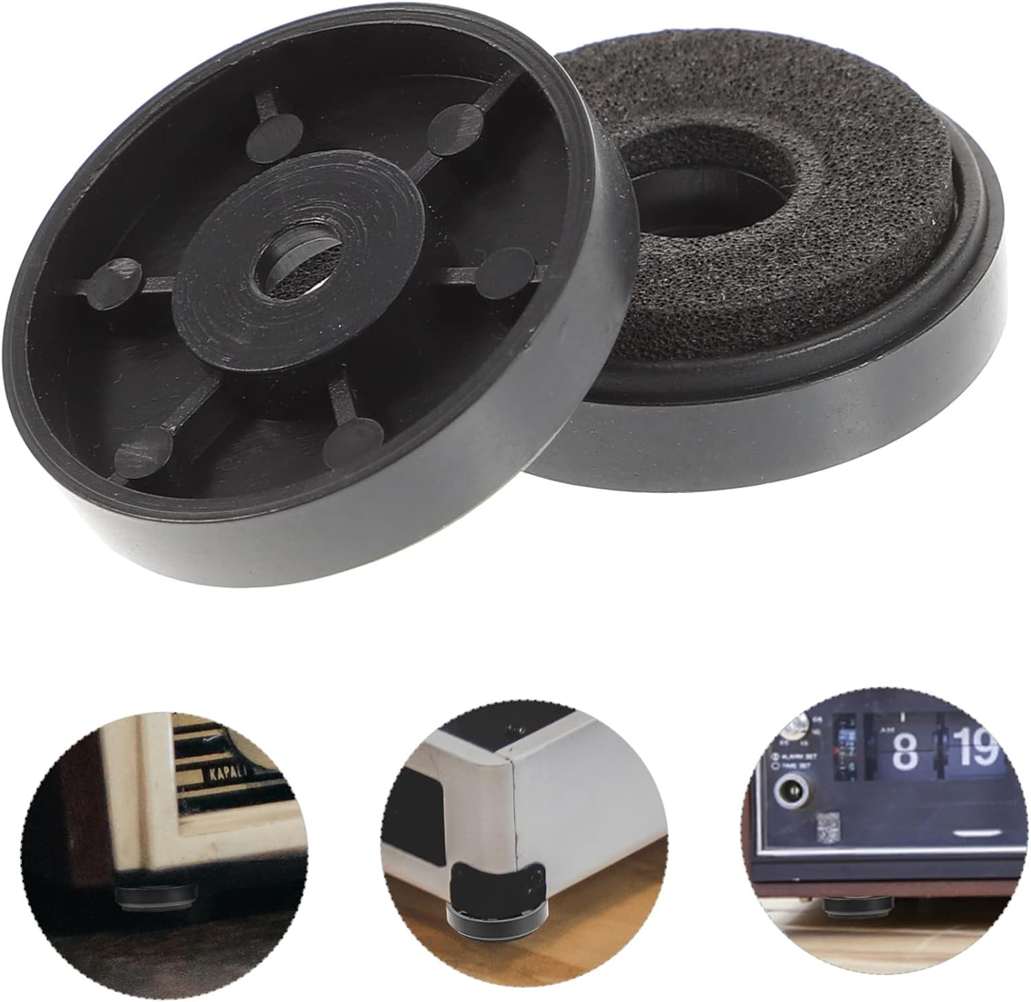 BRIGHTFUFU 10Pcs 30X8Mm Speaker Isolation Pad and Subwoofer Isolation Feet Set Foam Vibration Damping Stand for Hifi Audio Equipment and in Home Theater image number 3