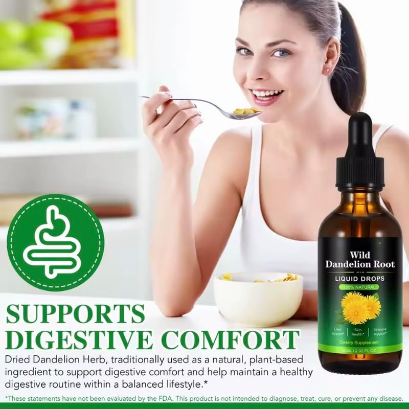 Wild Dandelion Root Liquid Drops &ndash; 100% Natural Herbal Extract &ndash; 60Ml (2 Fl. Oz) &ndash; Dandelion Root Concentrate &ndash; Dietary Supplement image number 6
