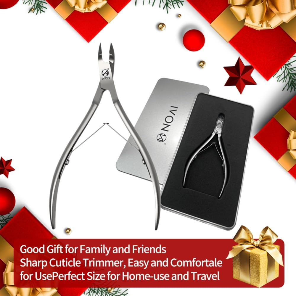 IVON Salon-Quality Cuticle Trimmer, Premium Stainless Steel Cuticle Cutter for Tiny Areas, Professional Manicure Nail Care Tool image number 6