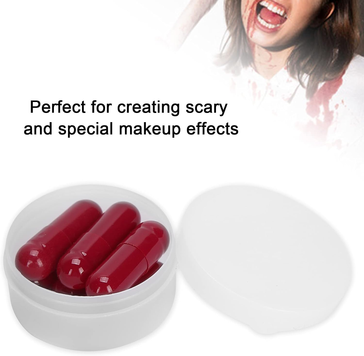 Coagulated Blood Gel Costume Cosplay Prop Party Trick Accessories Accessories, Fake Blood Capsules for Theater Blood, Halloween, Carnival, Theme Party image number 6