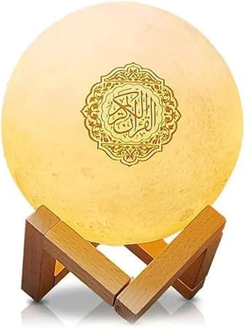 Moon Quran Speaker Lamp Sunset Projection with App Control Remote Control Quran Speaker Seven Color Changing Lamp 8GB (SQ-175)