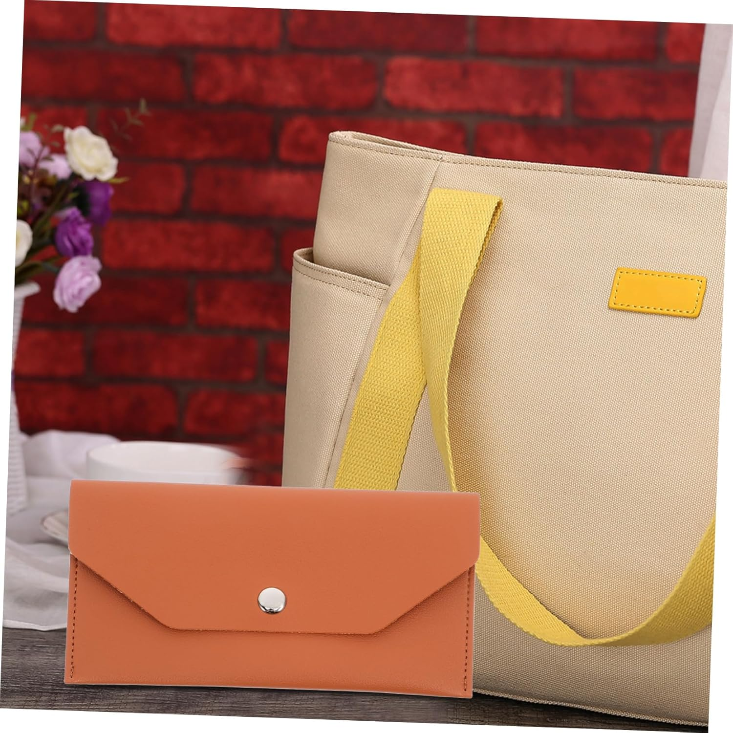 DOITOOL Pu Business Card Holder Wallet Cash Envelopes Bag for Card Organizer Passport Pouch Travel Document Holder