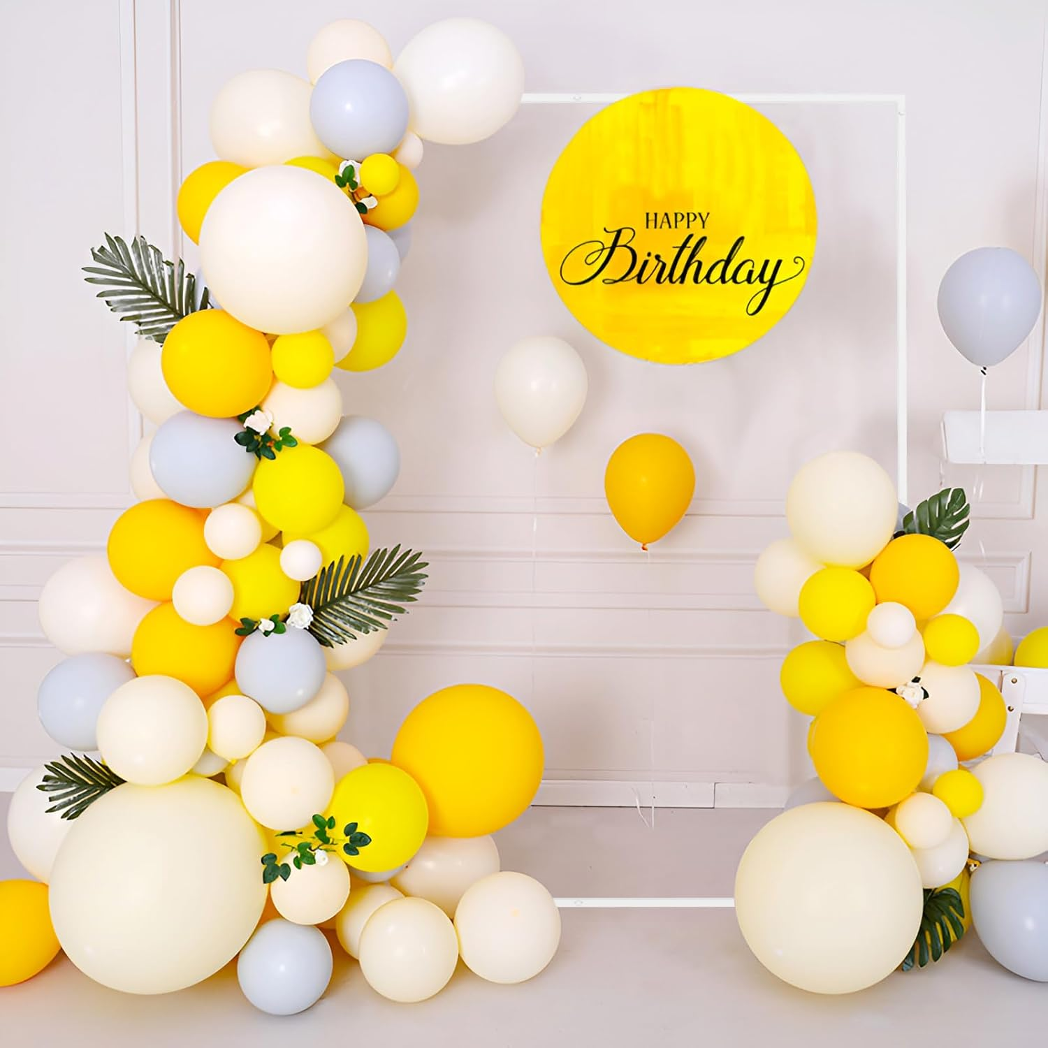 Asee'M 6.6Ftx5.2Ft White Wedding Arch Backdrop Stand Square Metal Rectangular Arch Frame for Ceremony Party Birthday Bridal Baby Shower Anniversary Arbor Balloon Decoration image number 5