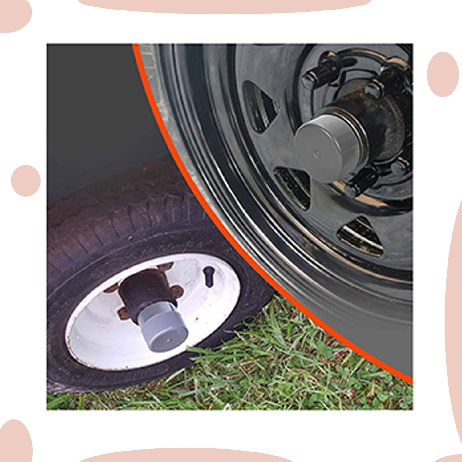 4Pcs Trailer Hub Bearings Buddy Bras Grey Rubber Caps Trailer Wheel Hub Dust Covers Replacement Bearing Protector for Bearing Partner Bar for Trailer Boat Wheel