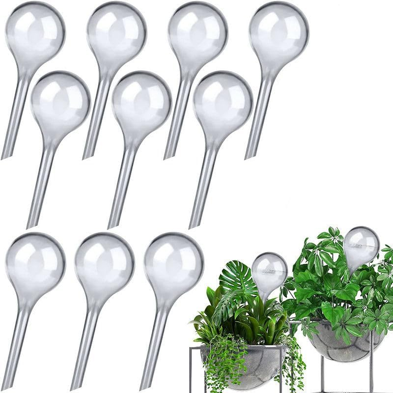 Clear Plastic Self-Watering Globes Plant Watering Bulbs, 10Pcs Plant Watering Bulbs Self-Watering Globes,Garden Water Device Watering Bulbs,Plant Watering Bulbs Automatic Self-Watering Globes