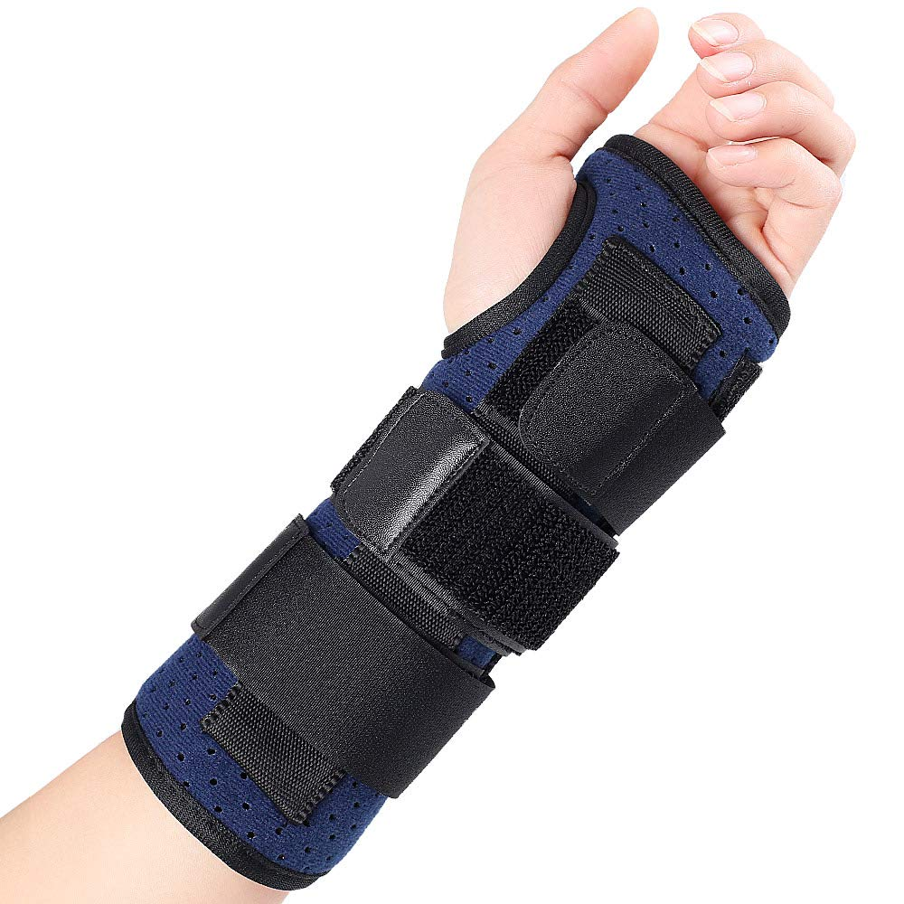 Wrist Brace, Carpal Tunnel Splint with Metal Support Strip Compression Wrist Fixator for Relieve Arthritis, Tenosynovitis, Wrist Pain, Sport Sprain (Right+Left) image number 6