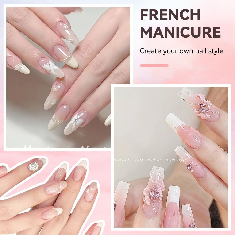 LOPHE Nail Stamp, 4 Pieces Silicone Nail Stamps with Scraper, French Nails Stamper Nail Stamp, Nail Art Accessories for the Perfect French Look image number 4
