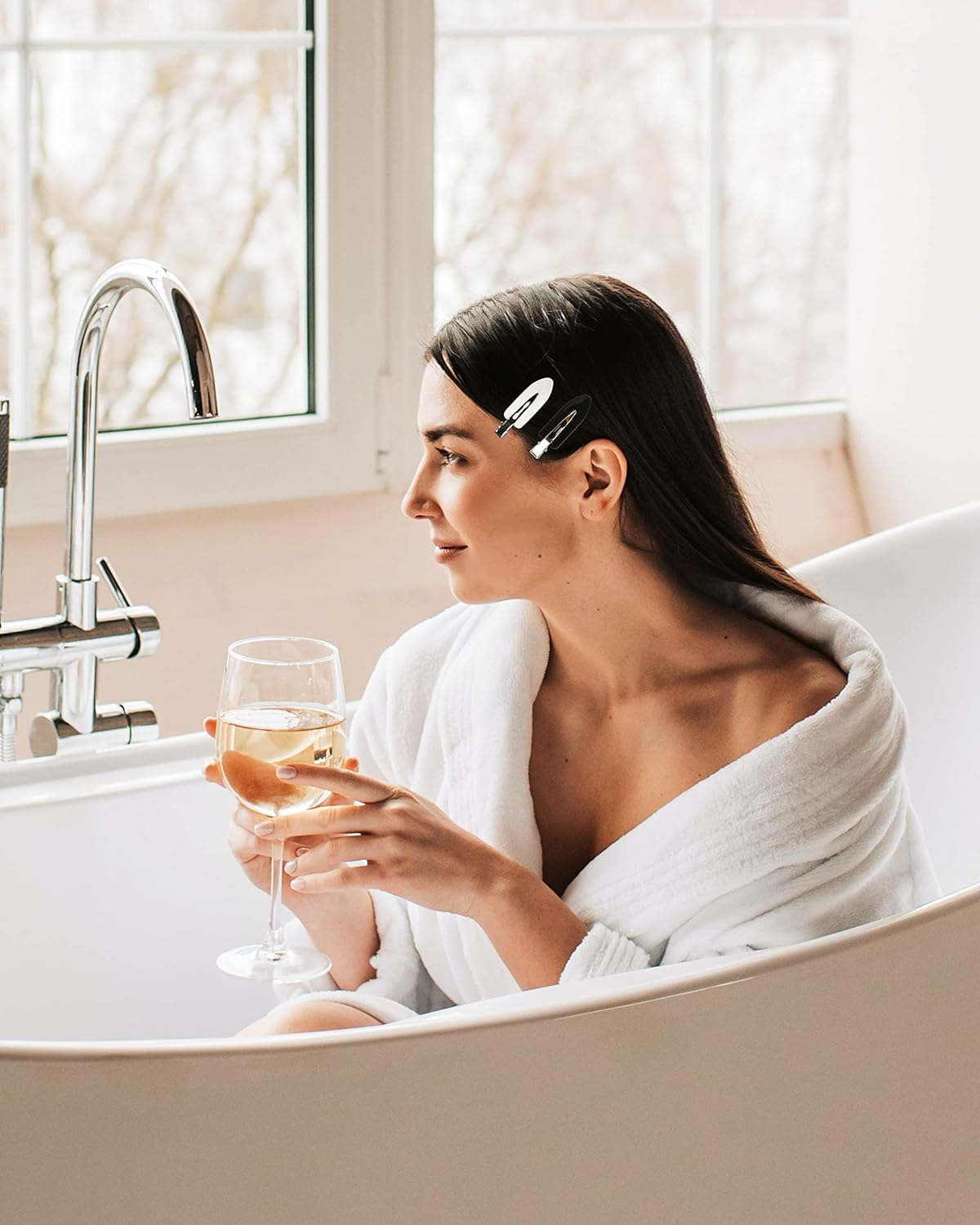 No Crease Hair Clips, 60 Pcs 2.3In Duck Billed Clips for Hair Sectioning and Styling (6 Colors) image number 1