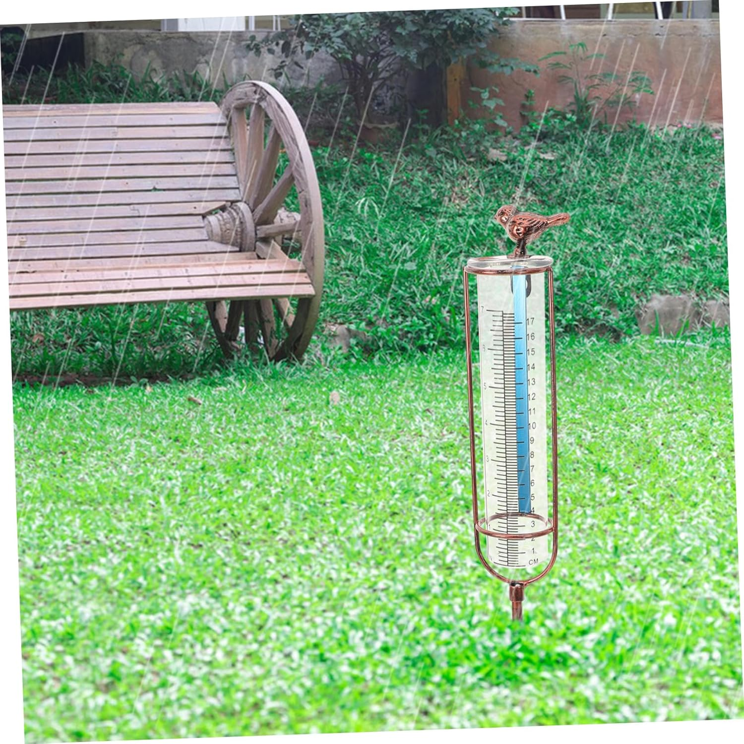 Abaodam Glass Replacement Rain Gauge Tube with Graduated Test Tube Outdoor Rain Measuring Tool for Garden Lawn Farm Sturdy with Red Gasket for Stable Weather Tracking image number 6