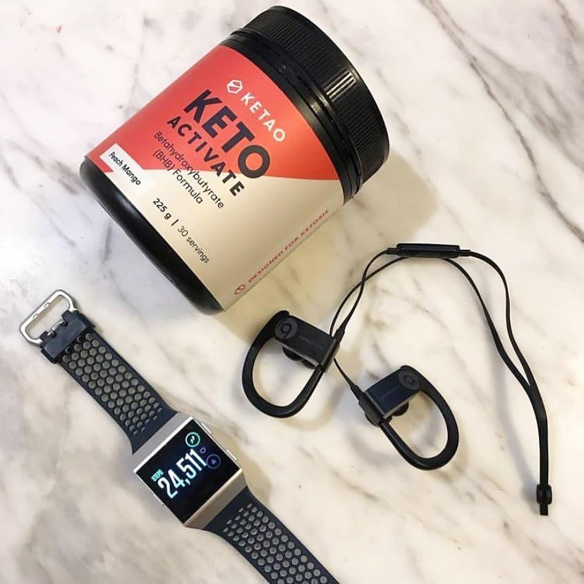 Ketao Keto Activate Powder 225G &ndash; Exogenous Ketones + Yerba Mate | Vegan Keto BHB Powder for Focus, Energy & Craving Control | Low Carb | Made in Australia | Peach Mango image number 5