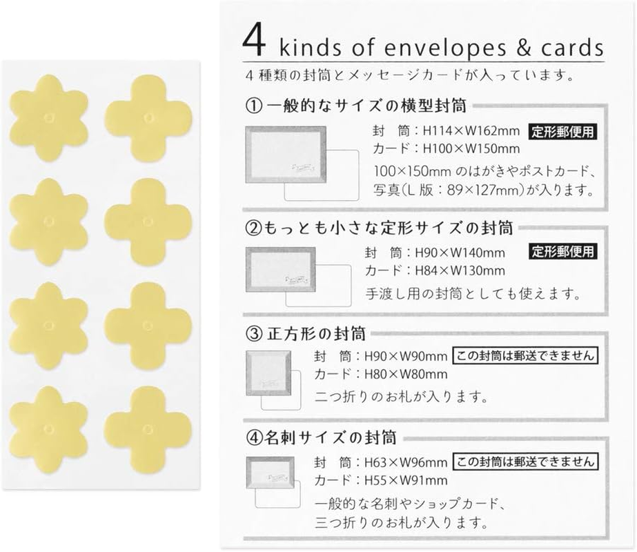 Midori 86487006 Letter Set, 487, Gassa, Card Type, Frame Pattern - Marker image number 6