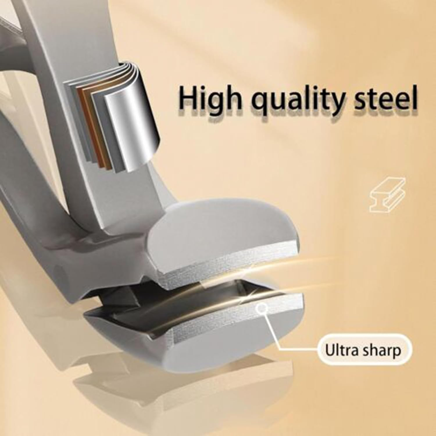 For Seniors Sherum Nail Clipper, Stainless Angled Head Nail Clippers - Nail Trimmer, Anti-Splash Fingernail Clippers, Clippers for Men, Women, Elderly