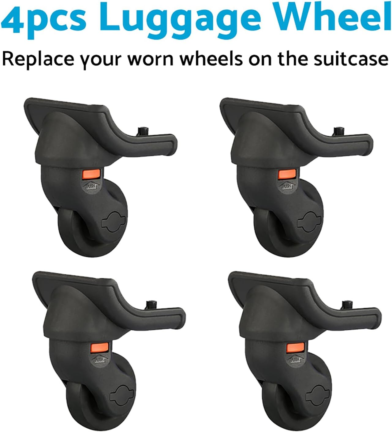 ALL in RED BOX Replacement Luggage Wheels 360 Swivel Luggage Replacement Wheels Suitcase Repairment Wheels image number 6