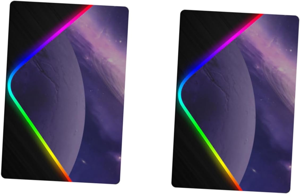 STOBOK RGB Luminous Mouse Pad Led Colors Large Desk Pad Multiple Light Effects Easy Storage image number 2