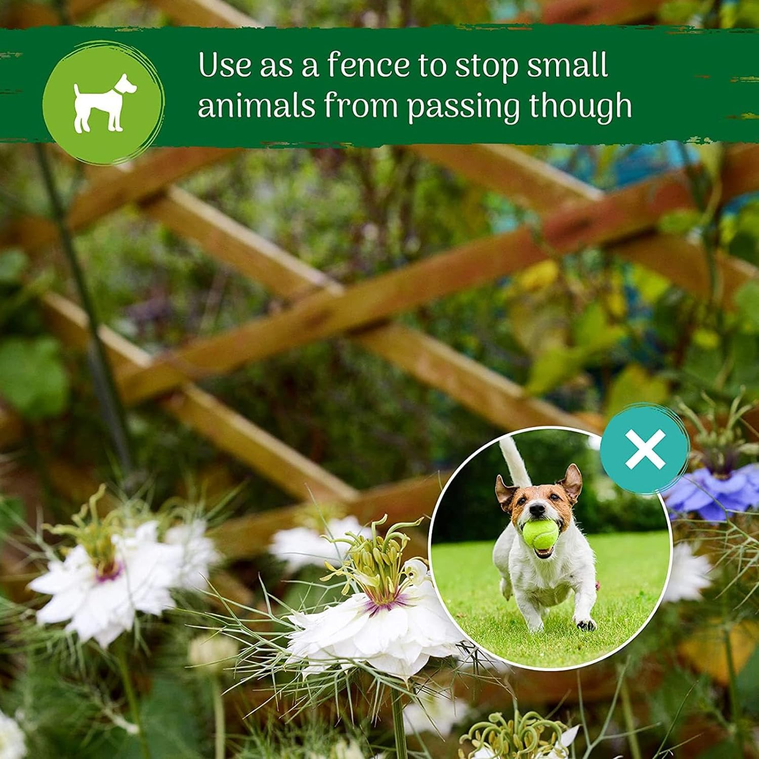 Fafeicy Expandable Plant Climbing Lattices, Extensible Pine Fence Garden Fence with Plant Support for Climbing image number 4