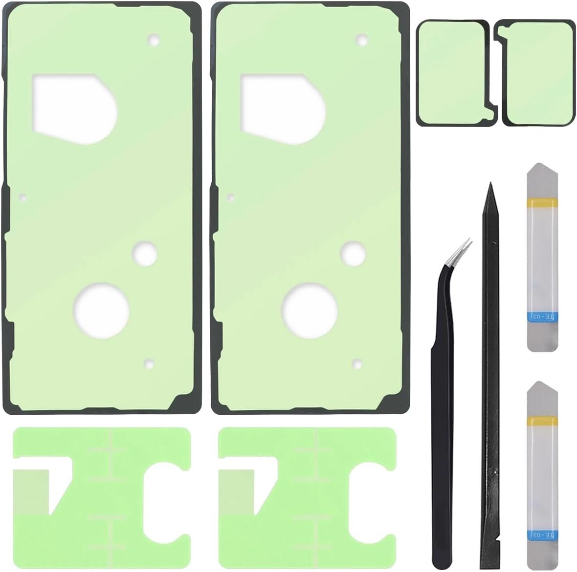 ZHUROUPU Back Battery Door Cover Adhesive Tape for Samsung Galaxy S23 Ultra 5G SM-S918B, Battery Cover Waterproof Film Adhesive for Samsung Galaxy S23 Ultra SM-S918U S918W S918E (2 PCS) with Tools