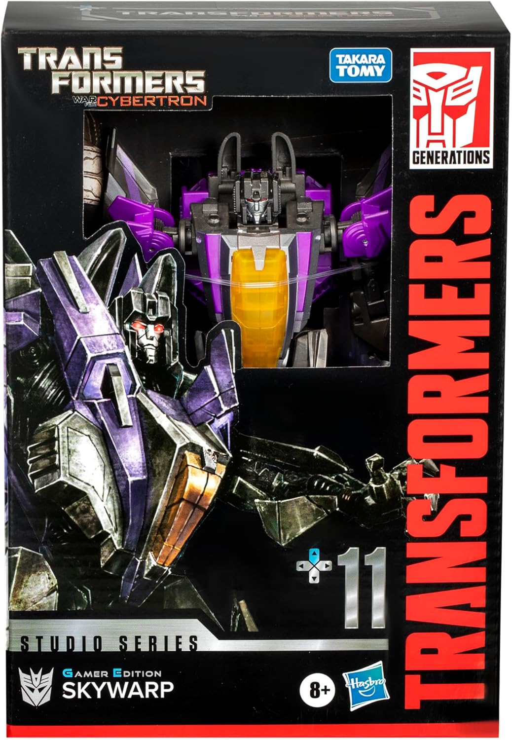 Transformers Toys Studio Series Voyager Class Transformers: War for Cybertron 11 Gamer Edition Skywarp, 6.5-Inch Converting Action Figure, 8+ image number 2