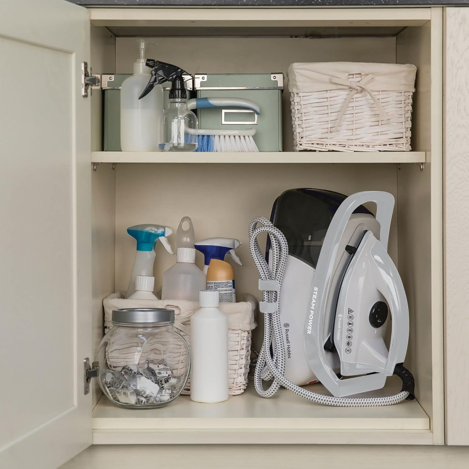 Russell Hobbs Steam Power Steam Station, RHC450GRY, 1.3L Water Tank, Fast Heat-Up, Variable Steam Settings, Grey image number 6