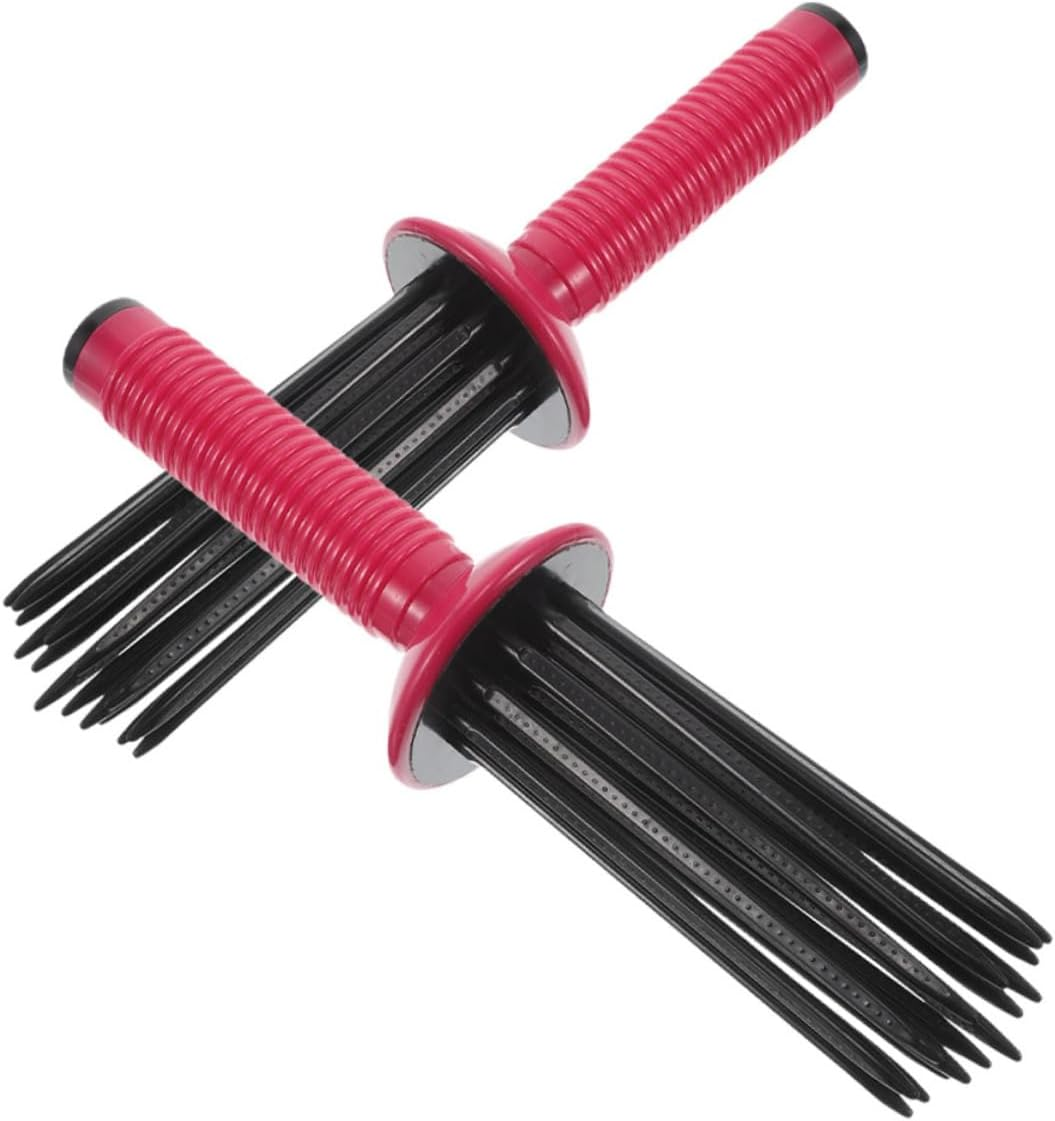 NIYANGLE 2Pcs Curling Comb for Curly Hair Professional Air Brush for Fluffy Shaping and Styling Portable Hair Roll Comb for Travel Multifunctional Design for Versatile Styling Needs image number 1