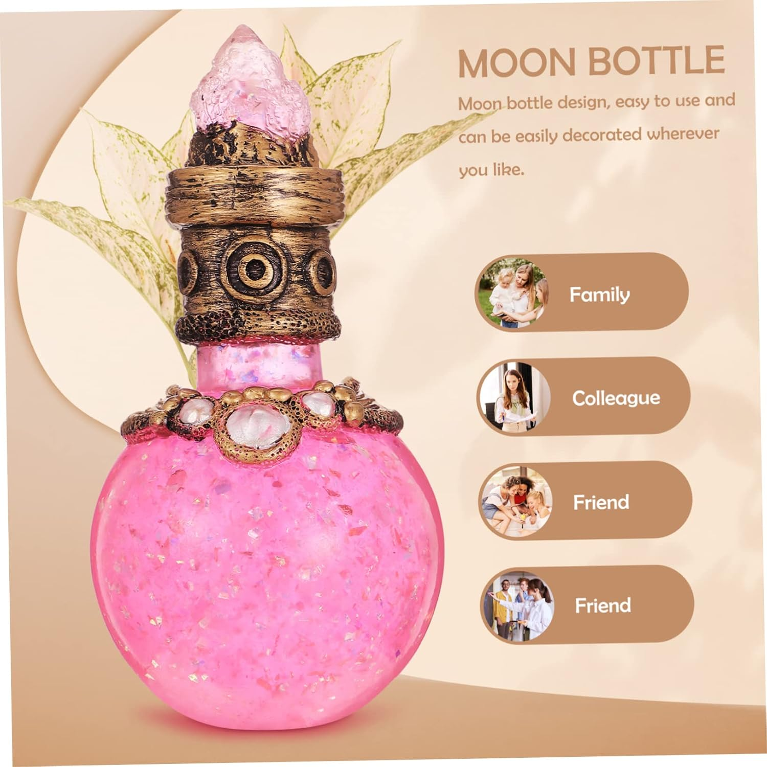 Yardenfun Decoration Resin Craft Shiny Bottle Ornament Home Decor Mermaid Girls Desktop Decoration for Party Supply image number 3