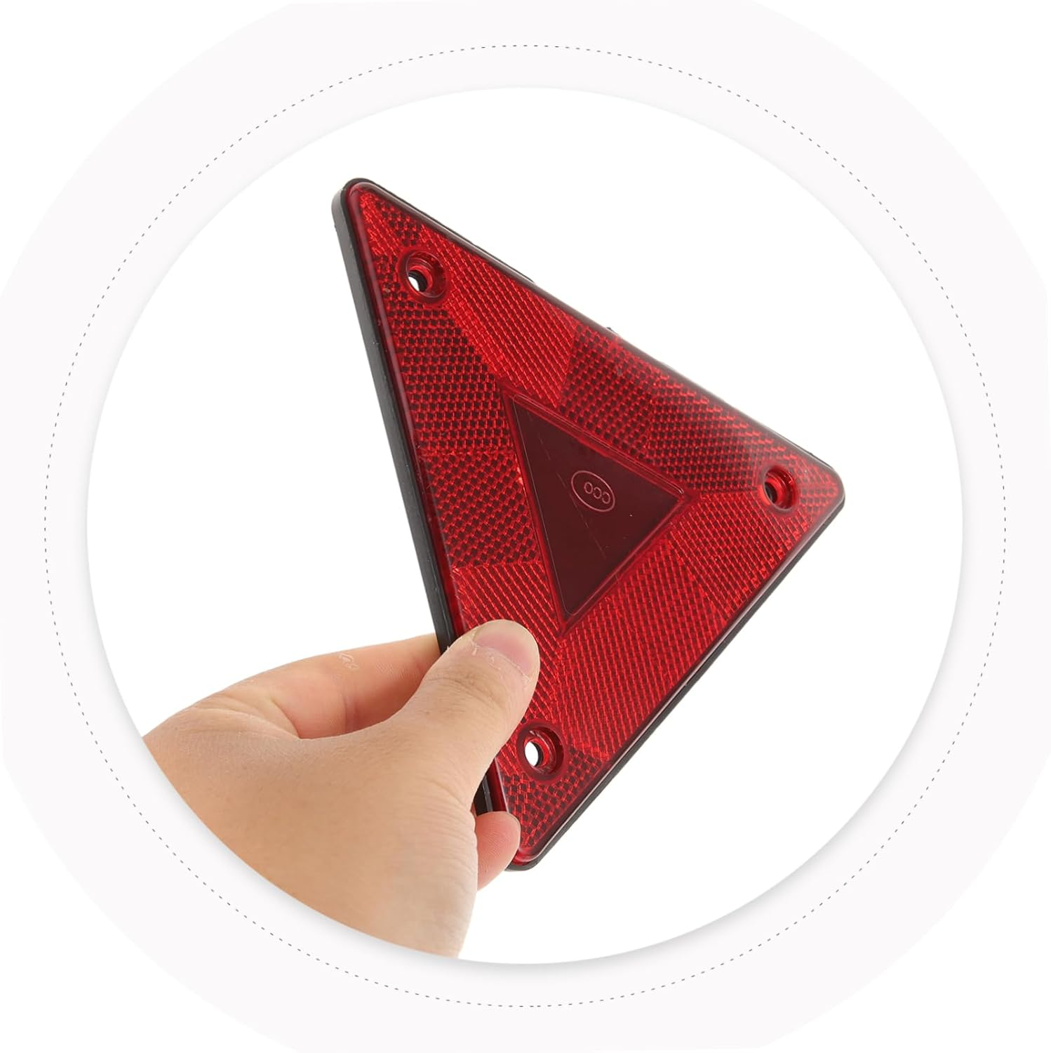 Vehicle Reflective Triangle Signs 6Pcs Plastic Car Reflectors Reflective Sheets for Easy Replacement Material Night Universal Use image number 4