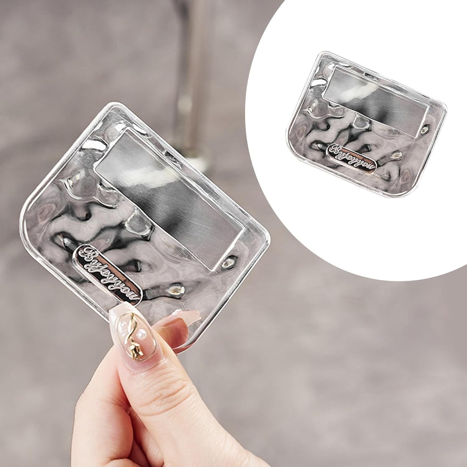 HDBHBH 2-Pack Toilet Seat Handle & Lifter, Toilet Seat Lifter Tab, Avoid Touching - for Home, Office, School, Hotel, Kids (Clear Grey) image number 4