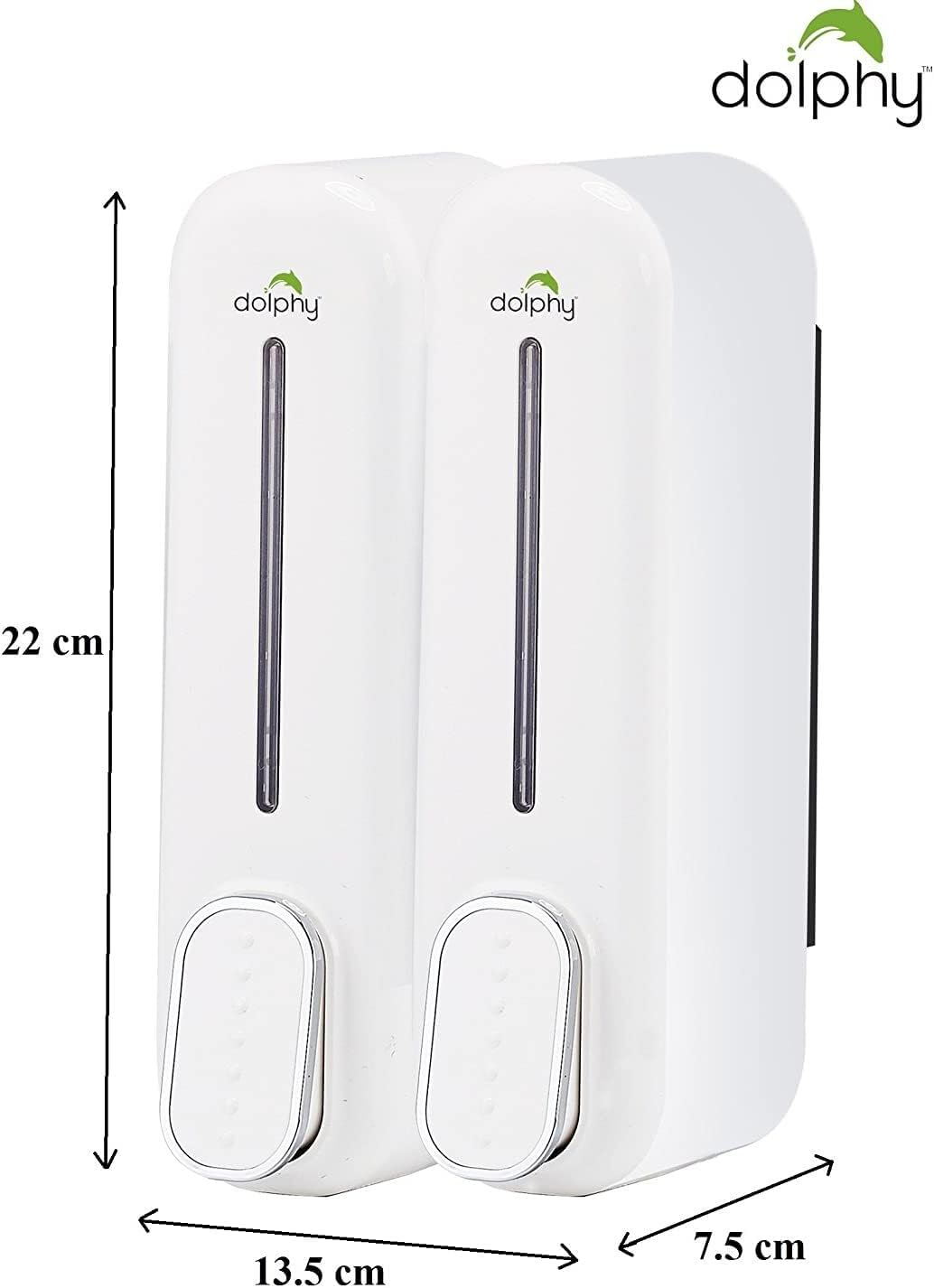 Dolphy 1000ML Liquid Soap Dispenser &ndash; Black, Wall Mounted, Durable & Rust-Resistant, Easy Refill, Ideal for Bathroom, Kitchen, Hotel and Commercial Use image number 2