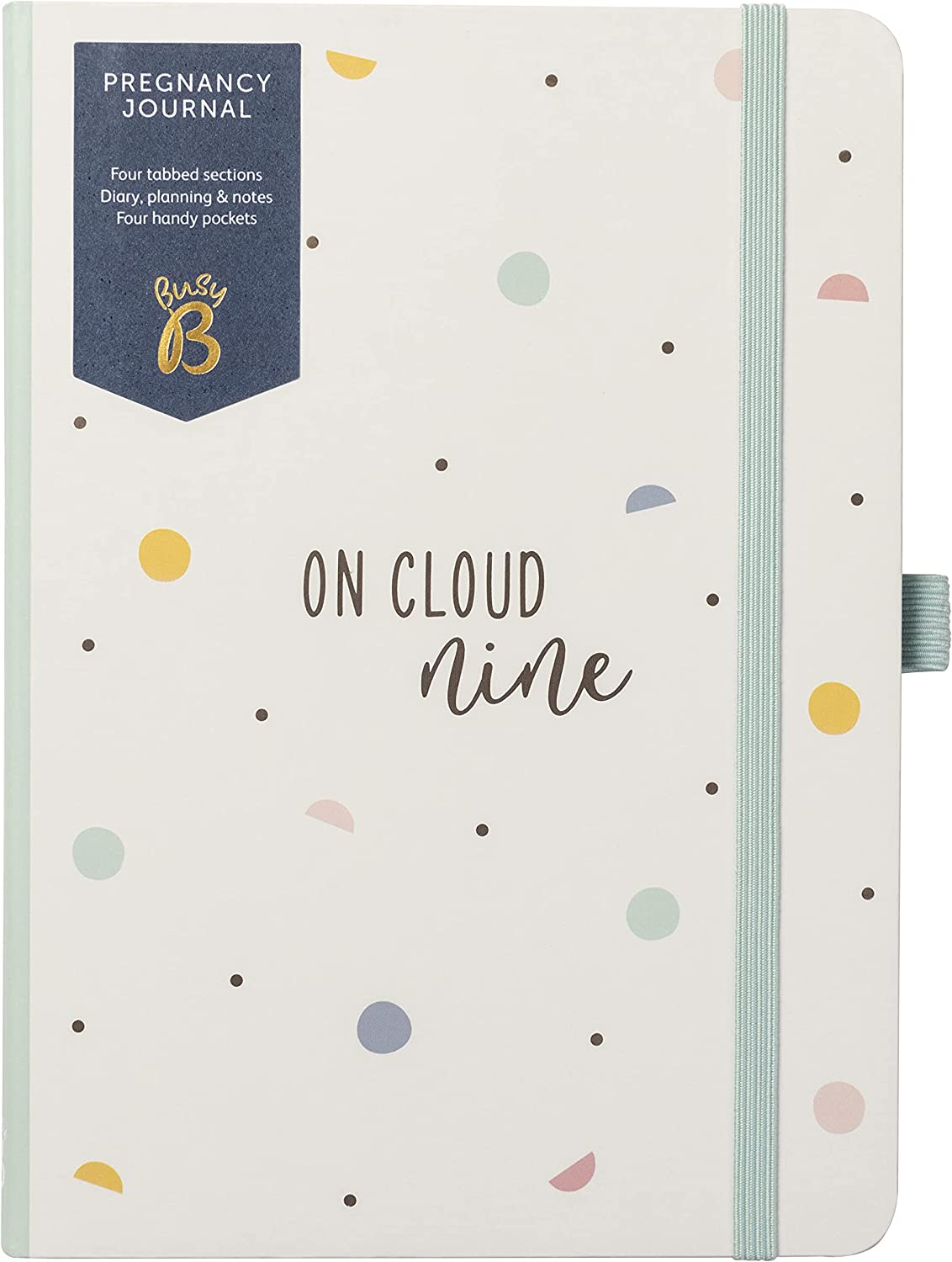 Busy B Baby B Pregnancy Journal with Diary, Notebook and 4 Storage Pockets - Cream, Neutral image number 3