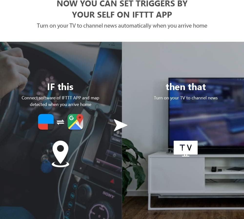 Broadlink RM4 Pro IR & RF Smart Remote, All in One Hub, Code Learning Wi-Fi Universal Remote Control for TV, Air Conditioner, Curtain Motor (2.4 Ghz Wi-Fi Only) Works with Alexa, Google Home, IFTTT image number 5