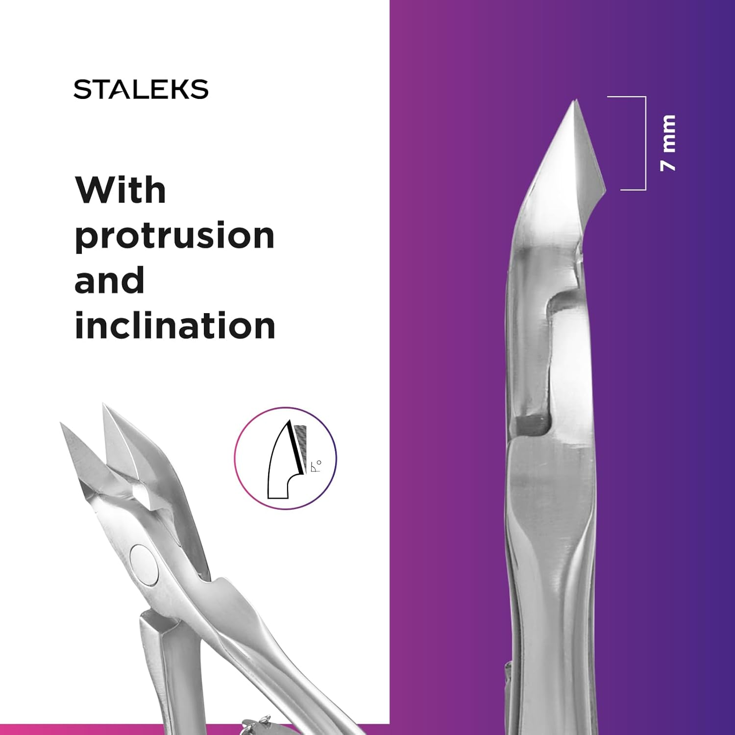 Staleks Pro Expert 100 Full Jaw 7 Mm Blade Professional Cuticle Nippers - Pack of 1 - Model NE-100/7 image number 6