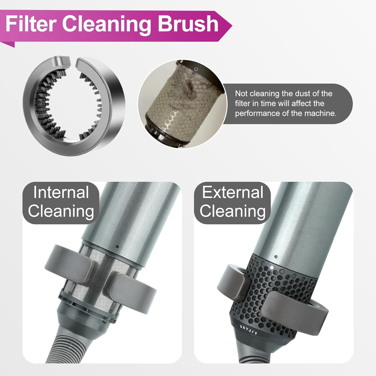 YTCHYYSK Filter Cleaning Brush Attachment for Dyson Airwrap HS01 HS05, Filter Cleaning Brush Replacement Compatible with Air Wrap, Part NO. 969760-01 image number 2